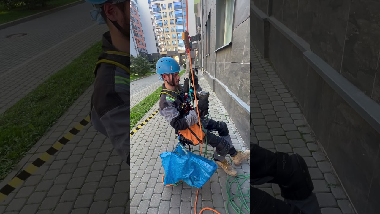 КИТАЙСКИЙ ЭЛЕКТРОЖУМАР #подишись #промальп #жумар #работаем #фасад #питер #палацио