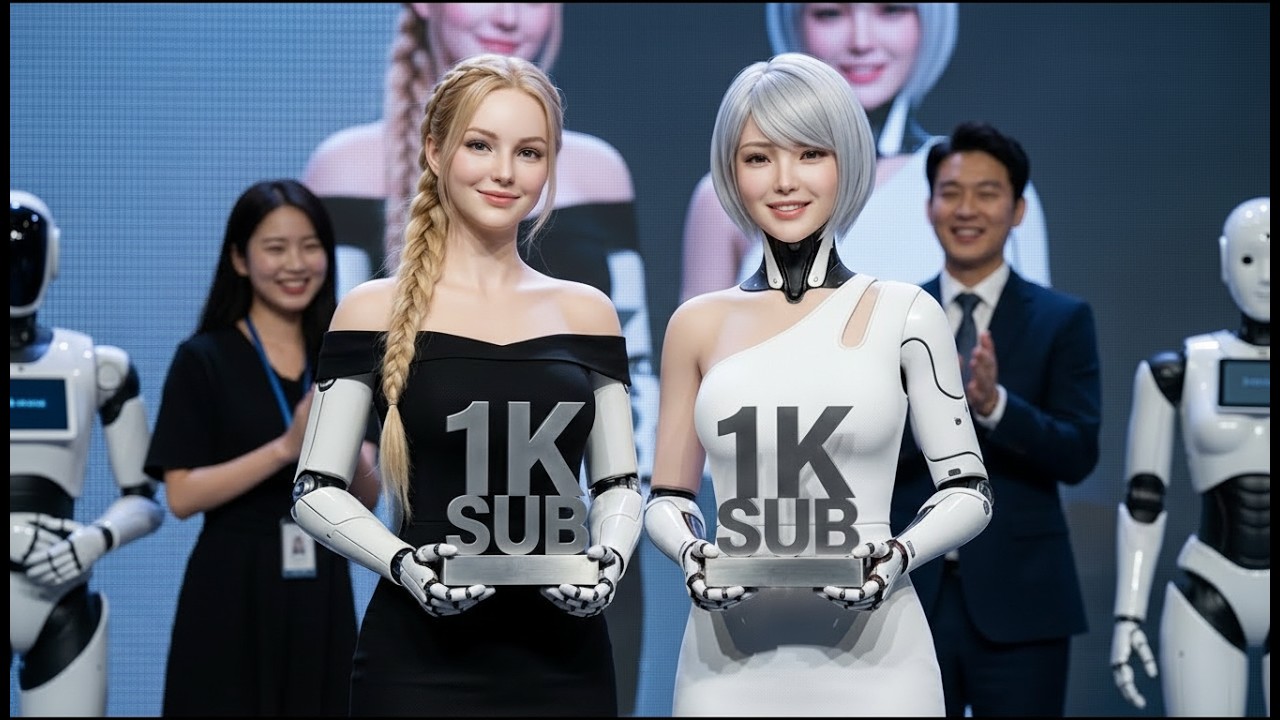 Humanoid Robots Lumi and Luna A5 Steal the Show at Our 1000 Subscriber Celebration