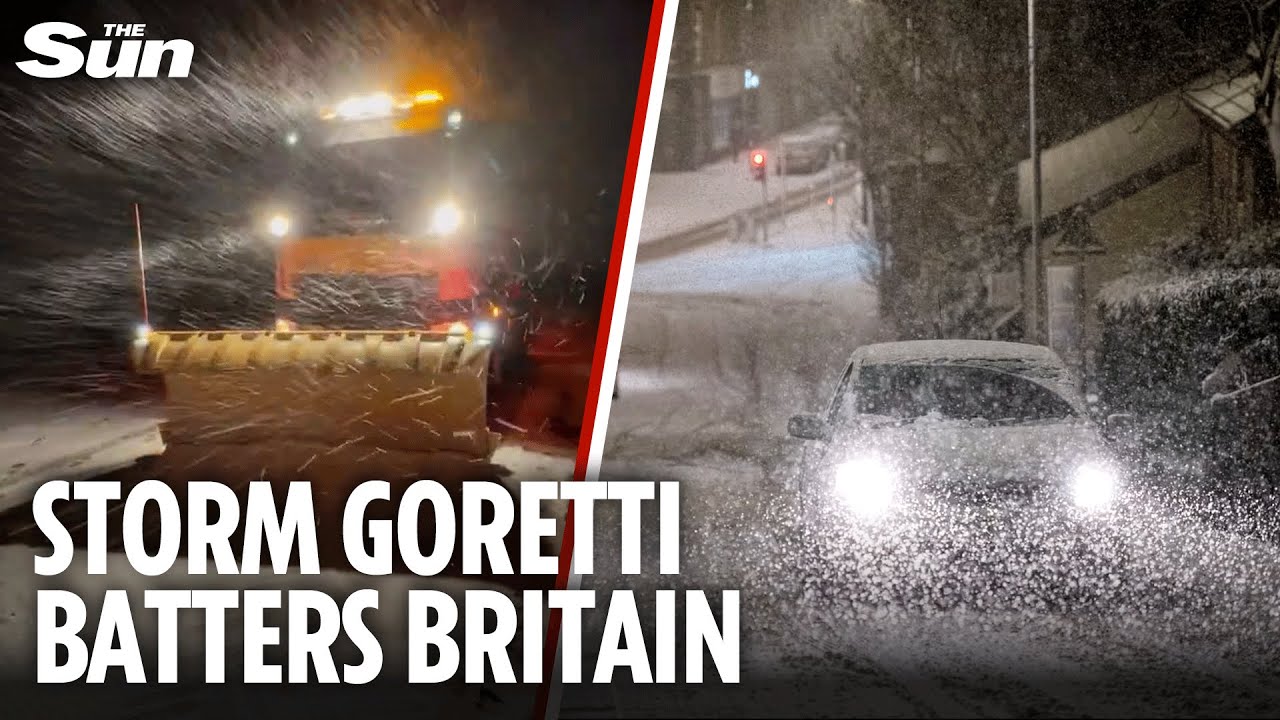 Storm Goretti: Schools closed, trains suspended and flights cancelled as heavy snow hits Britain