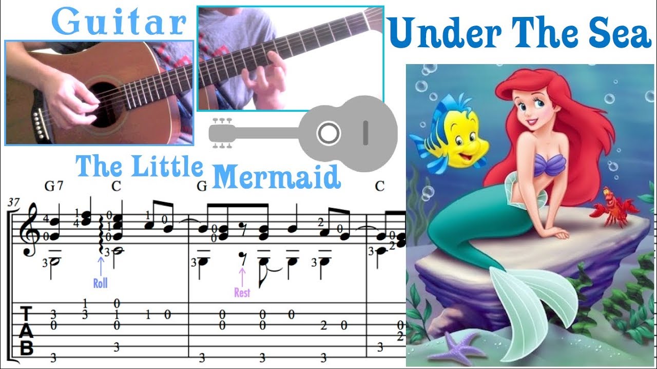 Under The Sea / The Little Mermaid (Guitar) [Notation + TAB]