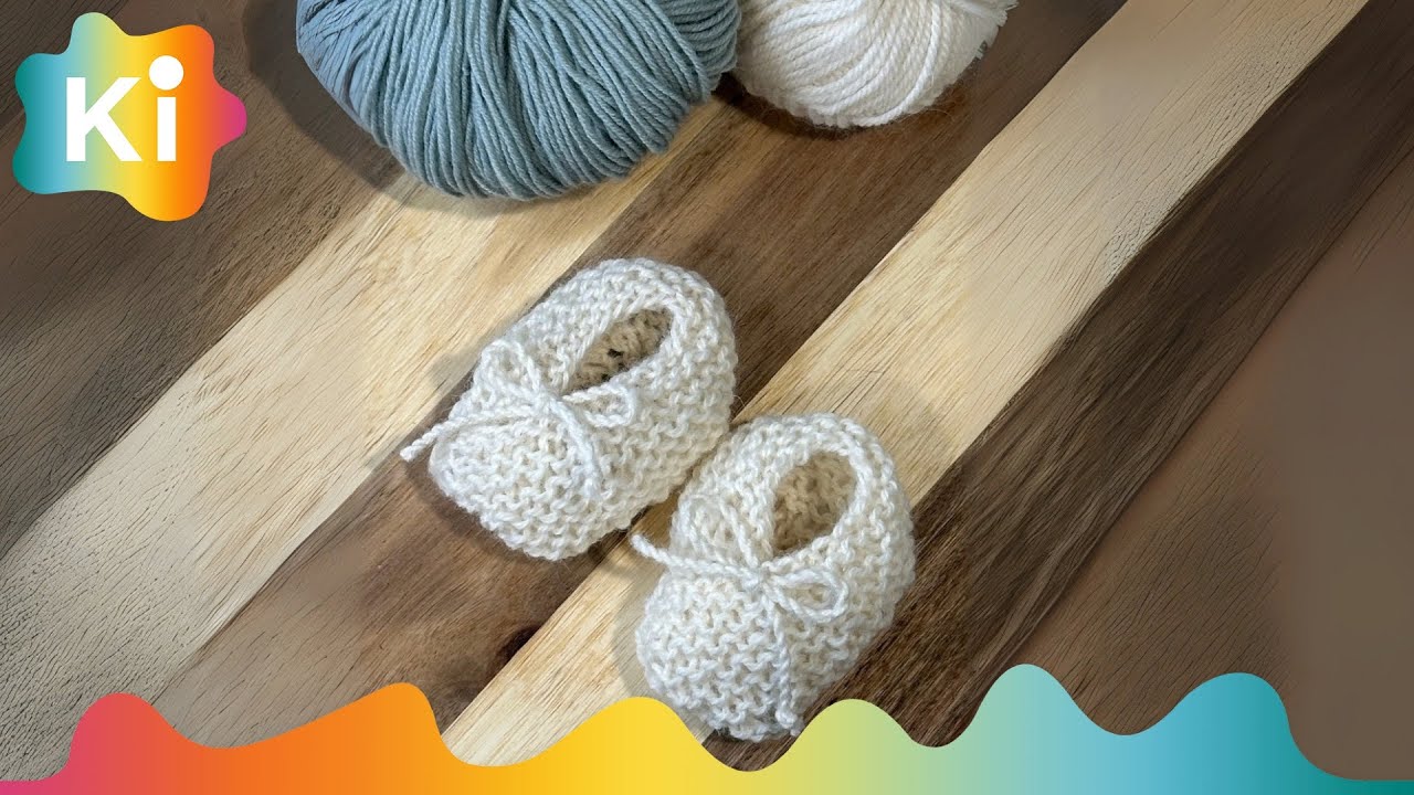 Gratis strikkeoppskrift p&aring; enkle babysokker - nybegynner