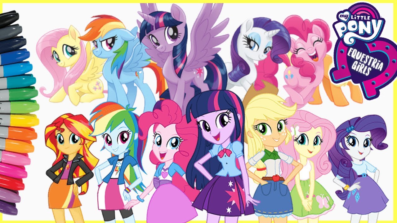Mewarnai Kuda Poni My Little Pony Equestria Girls Colouring Page COMPILATION