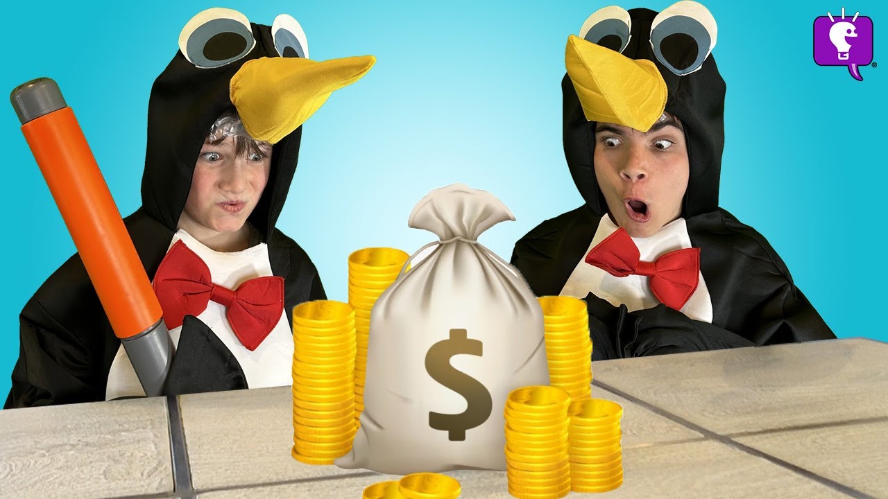 PENGUINS STEAL TREASURE! Heist Video Gaming on HobbyFamilyTV