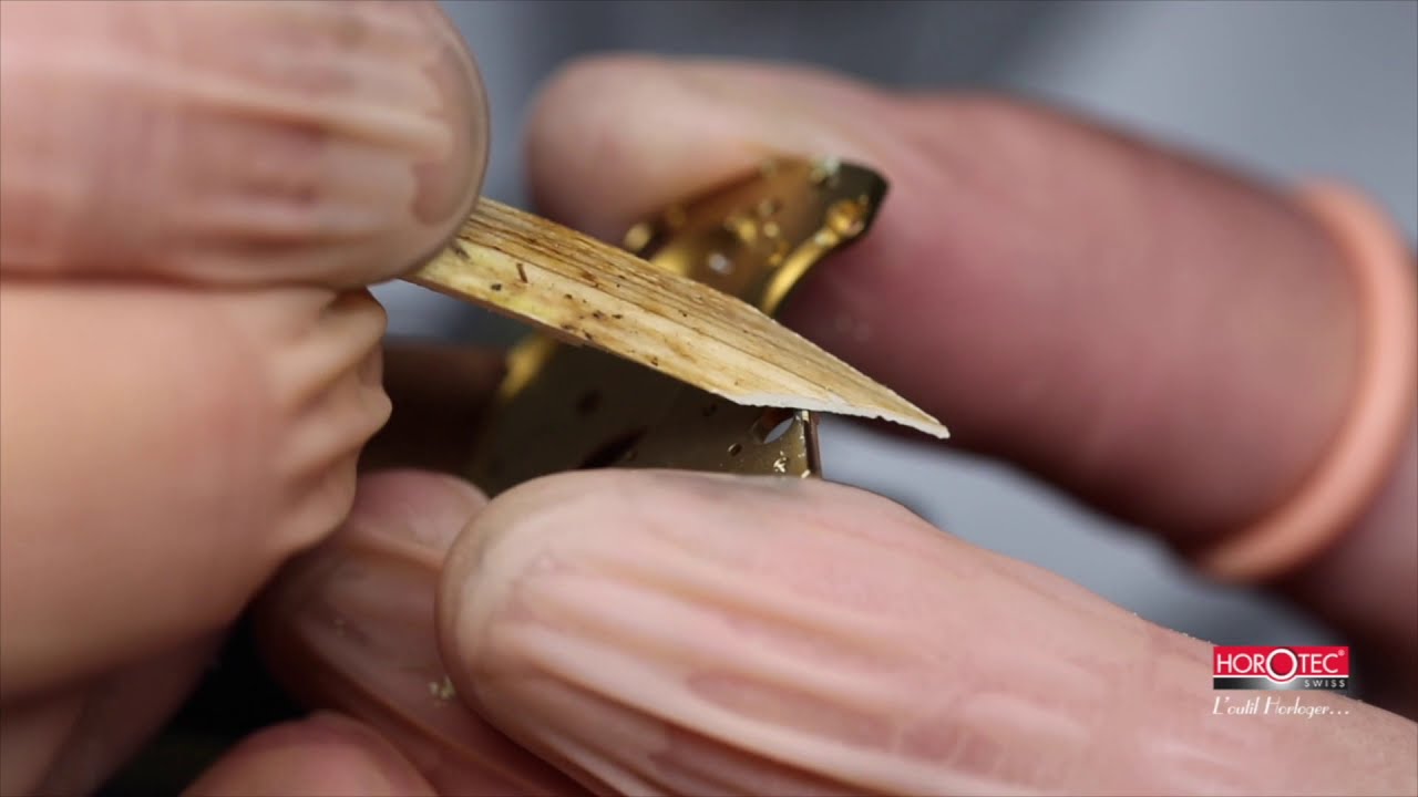 Anglage - creating a polished bevel on a watch movement