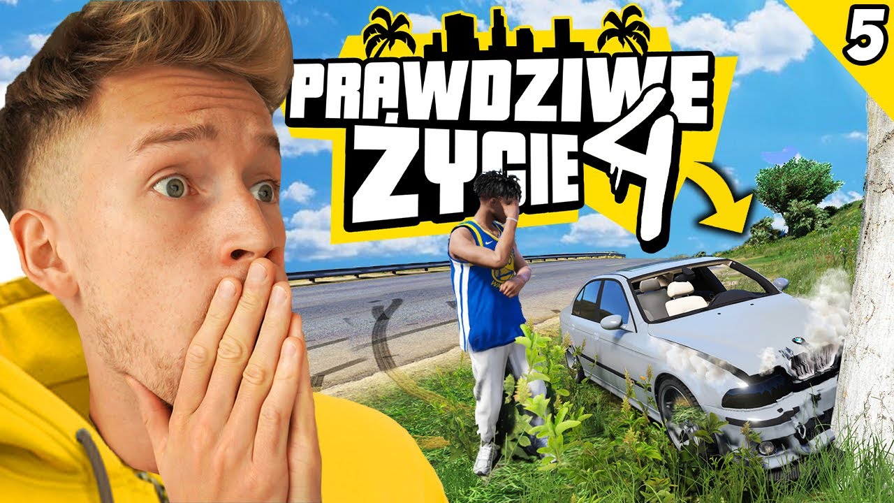 GTA V PRAWDZIWE ŻYCIE #5 ROZWALIŁ NOWĄ FURĘ! 🤦🏽‍♂️ [S4]