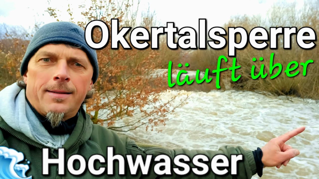 Die Okertalsperre läuft über 🌊 Hochwasser im Norden | Wie sieht es entlang der Oker aus? #harz
