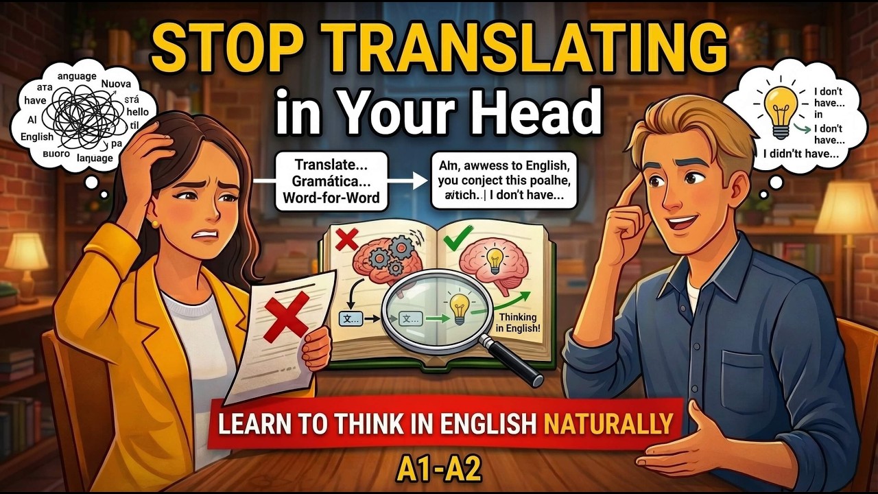 Stop Translating in Your Head | Learn to Think in English Naturally | A1-A2