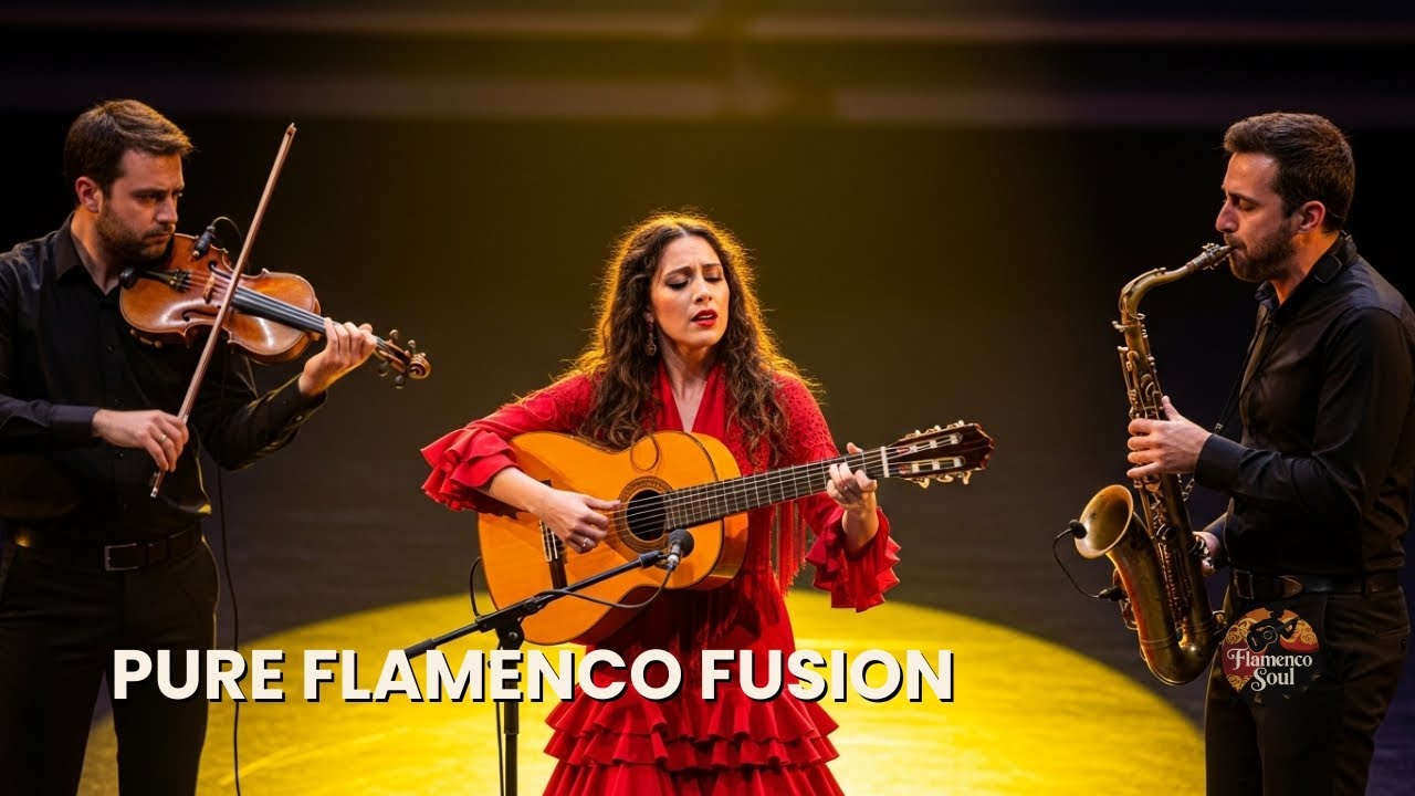 24/7 Spanish Fusion Trio Live – Cinematic Flamenco Lounge Music for Focus & Chill
