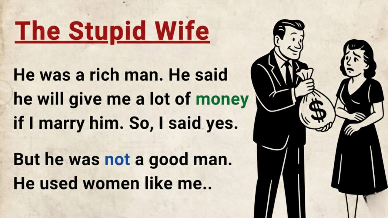 Learn English through Stories Level 3 ⭐ The Stupid Wife – Improve Your English | English Audio Story