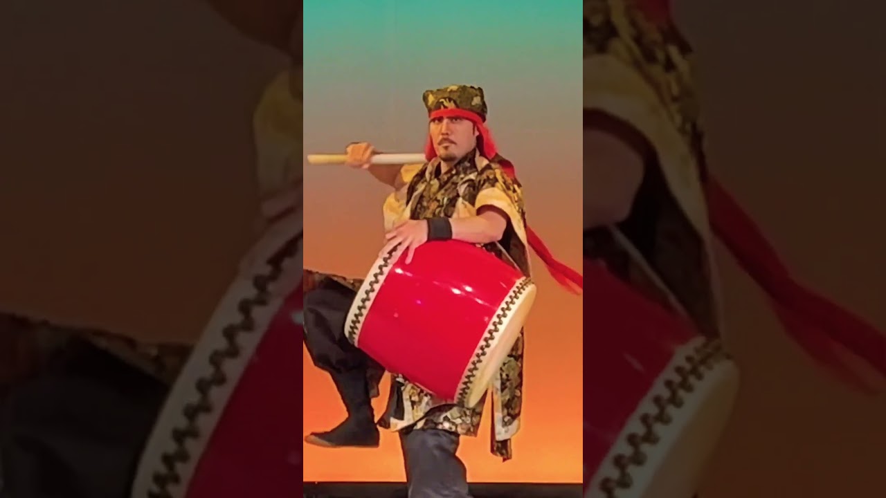 Okinawian Eisa drum dance#     Okinawa cultural show #. Okinawa stage show