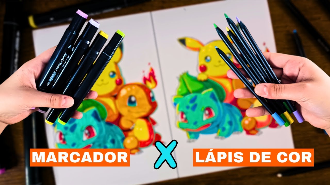 Testando L&aacute;pis de Cor SuperSoft vs. Marcador Touch