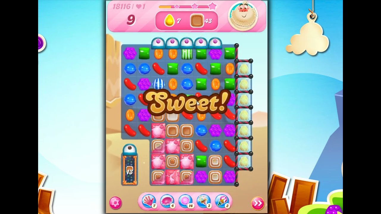 Candy Crush Saga Level 18116 no boosters