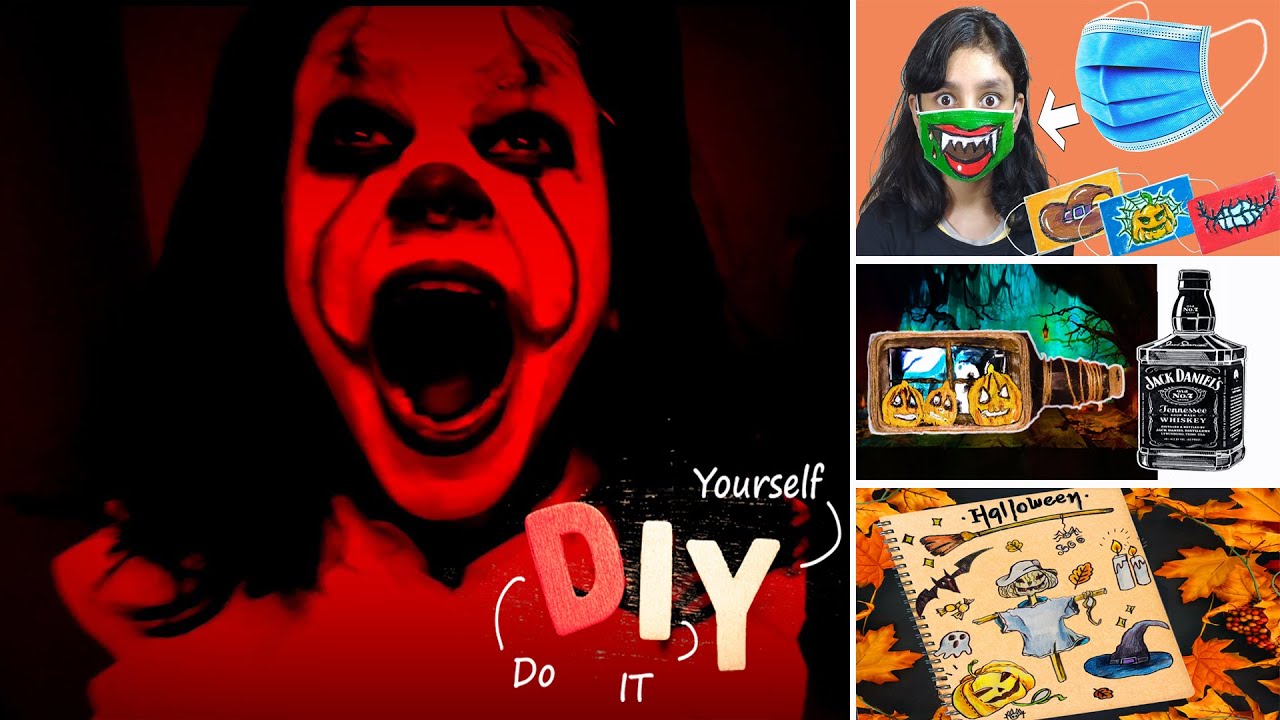 Как сделать маску для лица на Хэллоуин в домашних условиях / Halloween Costume Tutorial 2020
