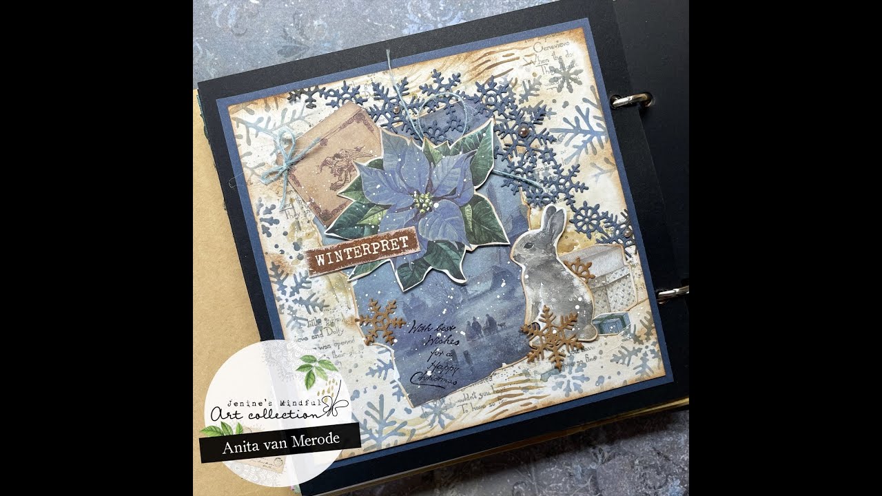 Mixed media pagina met Vintage Christmas collectie van JMA