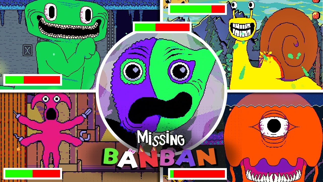 Missing Banban - All BOSSES With HEALTHBARS (Full Game)