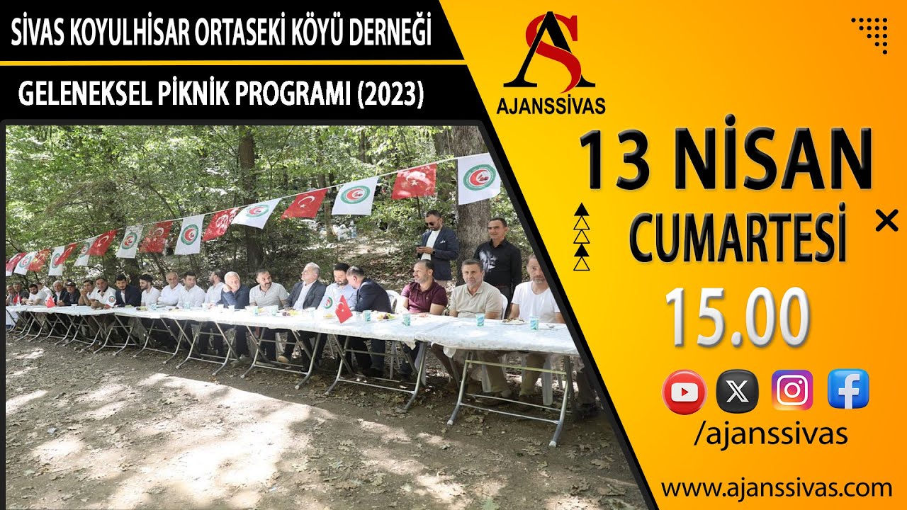 SİVAS KOYULHİSAR ORTASEKİ KÖYÜ DERNEĞİ GELENEKSEL PİKNİK PROGRAMI (2023) #ajanssivas
