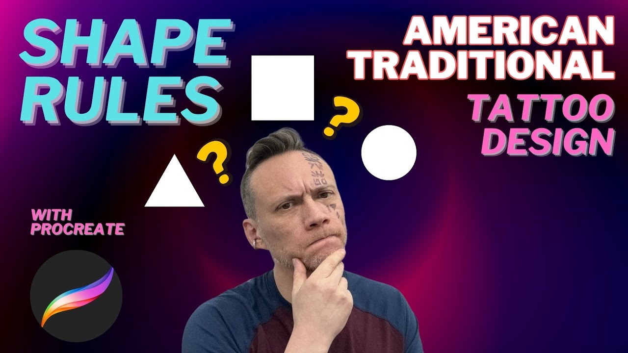 Как создать читаемые традиционные американские татуировки | Язык форм и правила силуэтов в Procreate