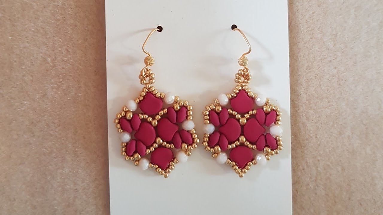 Tutorial Orecchini Fiocco 🎀 con ginko, superduo e cipollotti.  Diy earrings tutorial