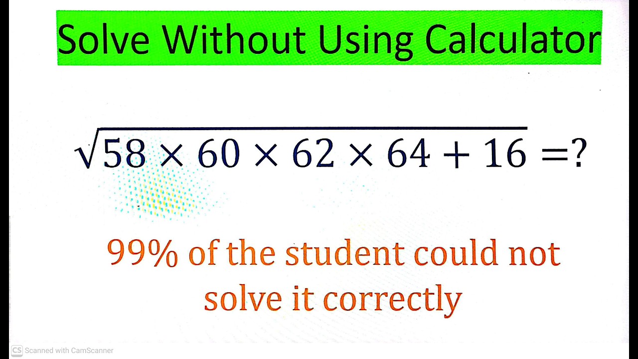 A very interesting square root  problem||