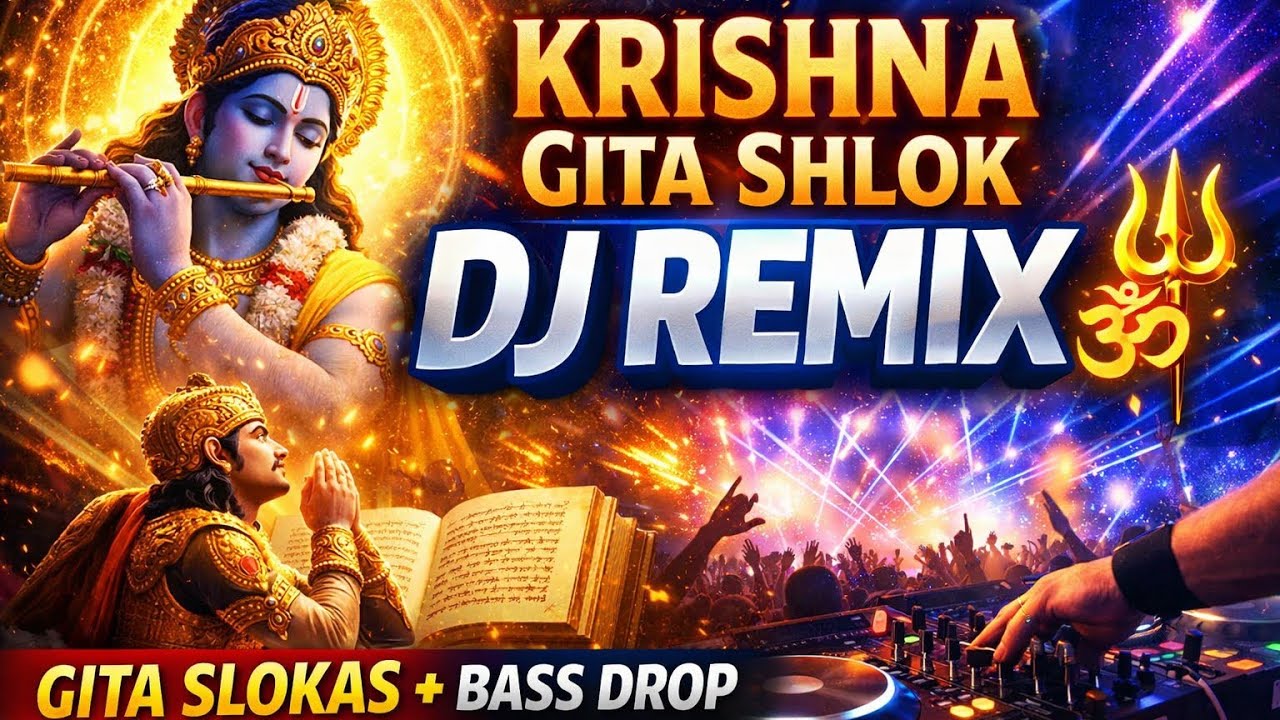 Krishna Gita Shlok DJ Remix 🔱 | Powerful Sanskrit Mantra | Full Bass Bhakti Trance