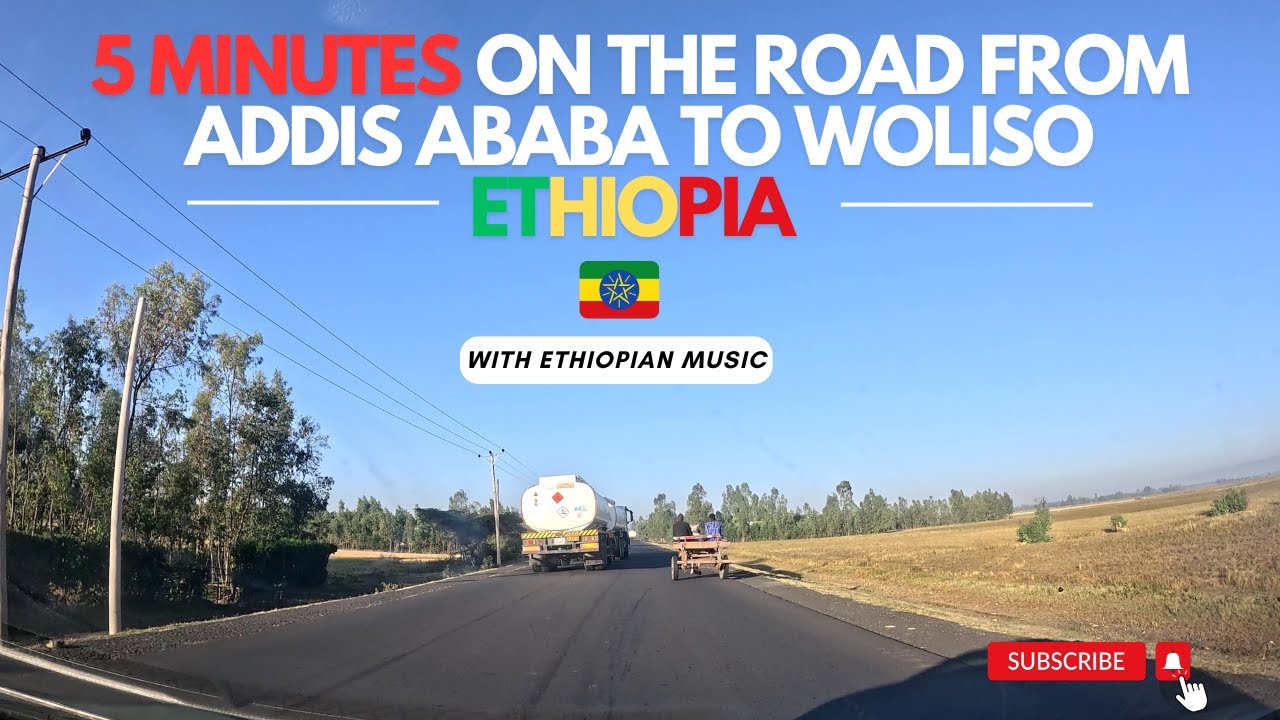 Road from ADDIS ABABA to WOLISO whilst listening to Ethiopian music.💚💛💖