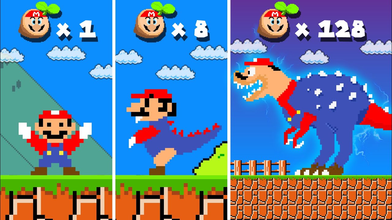 Super Mario Bros., but Mario Can Become Dino Mario
