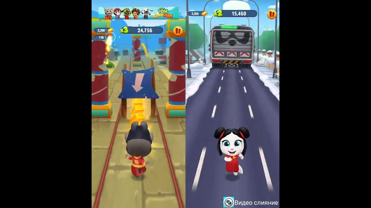 Talking Tom gold run lucky patcher part 77 lucky tom vs lucky Angela