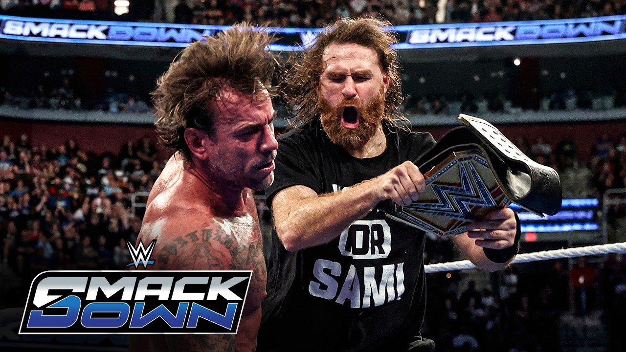 Sami Zayn нападает на CM Punk, Kevin Owens, Gunther и Finn B&aacute;lor с титулом WWE: лучшие моменты Sm...