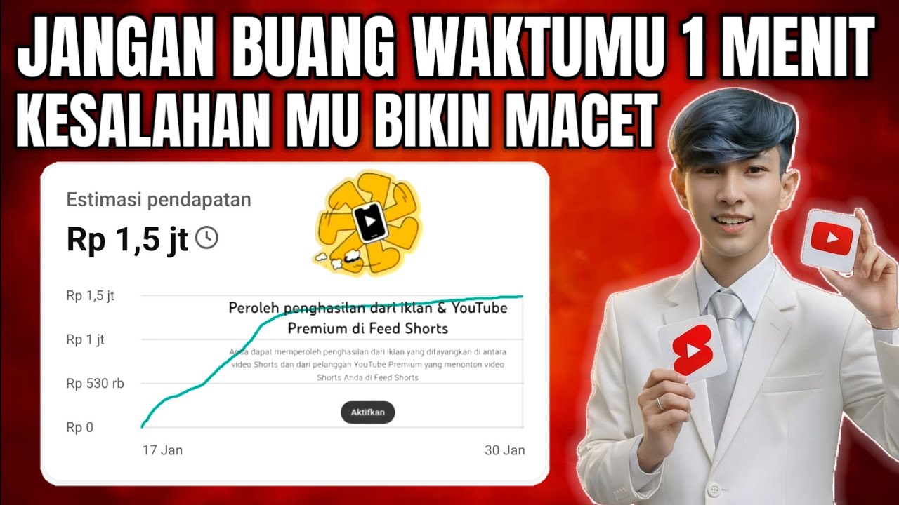 STOP.! JANGAN BUANG WAKTUMU 1 MENIT BAKAL RUGI | Cara Aktifkan monetisasi video Short 100% BERHASIL