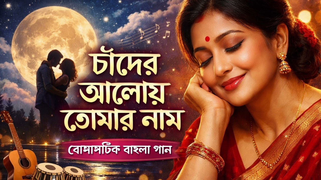 চাঁদের আলোয় তোমার নাম 🌙 | Romantic Bangla Song | Asha Style Melody | Soft Love Song 2026