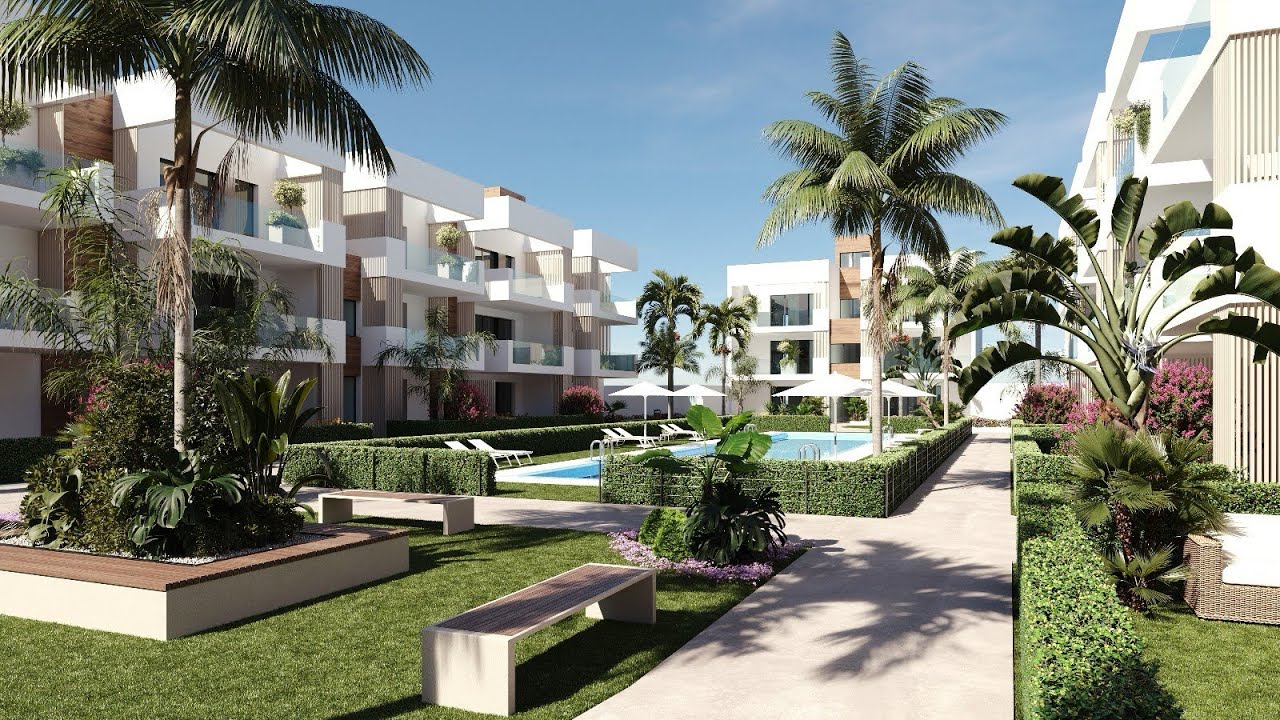 Piso de obra nueva con piscina, garaje y trastero en venta en San Pedro del Pinatar Lux. Se vende