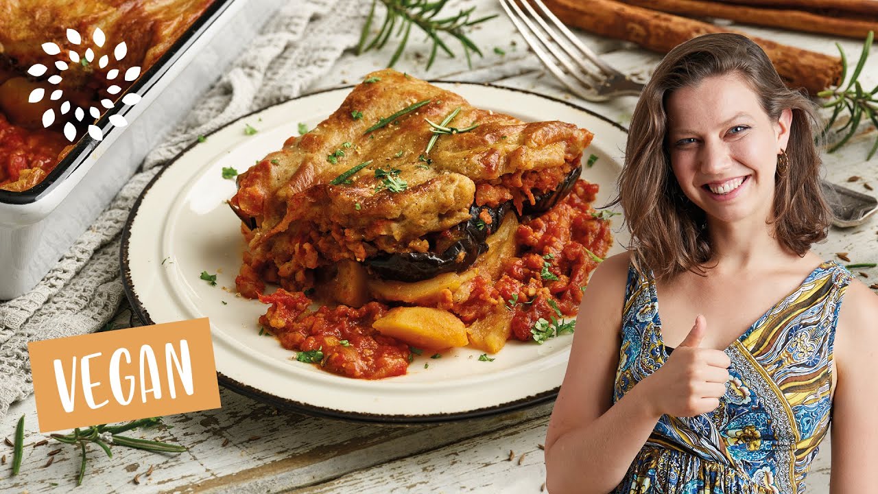 Die BESTE VEGANE MOUSSAKA | Griechischer Auberginenauflauf
