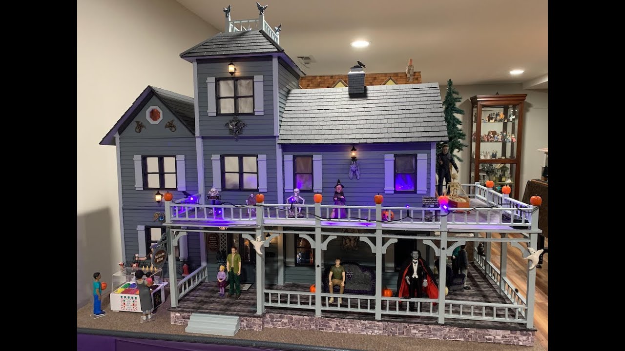 Classic Horror Movie Wax Museum Dollhouse Tour (Woodline's Victorian)