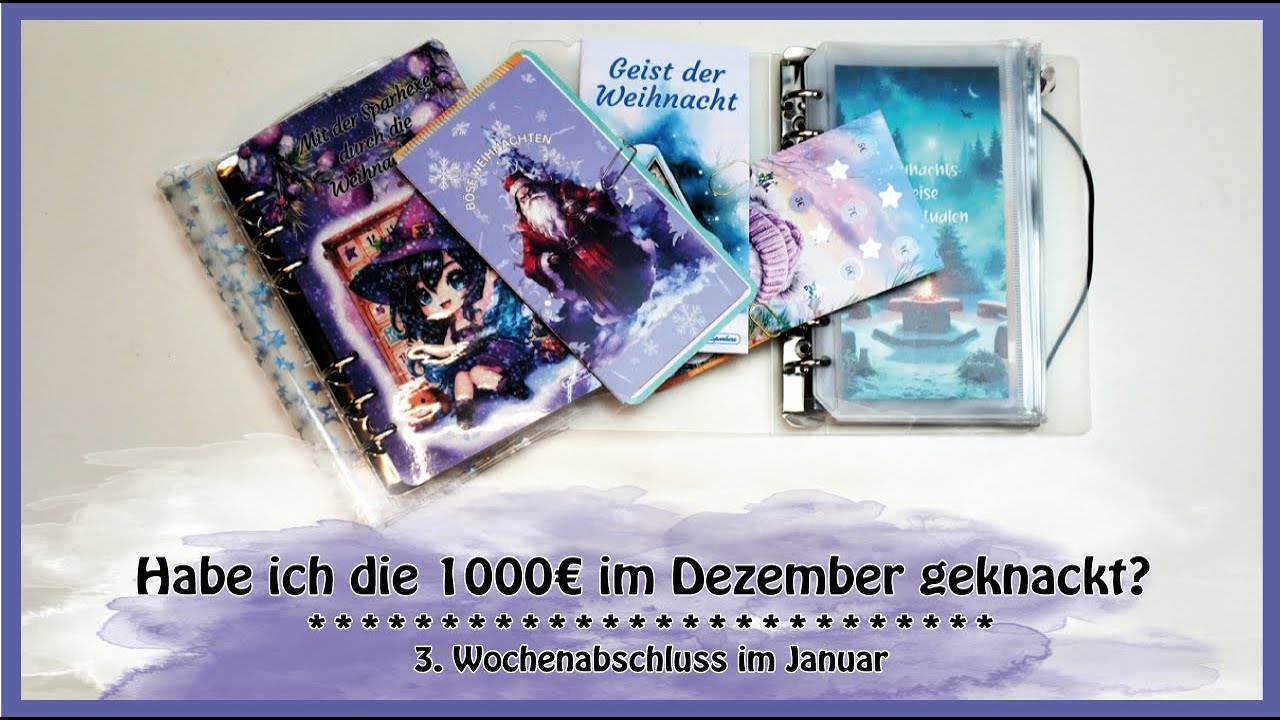 🖤💜 Habe ich die 1000€  im Dezember geknackt? | 3. Wochenabschluss im Januar | herumliegendes Geld 💜🖤