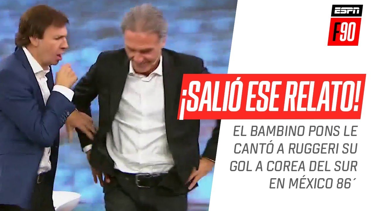 ¡MOMENTO ÉPICO! Con un tema bien stone, Bambino Pons le cantó al Cabezón Ruggeri su gol a Corea.
