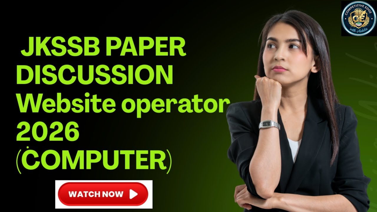 JKSSB Website Operator 2026 Paper Discussion (Part-1)