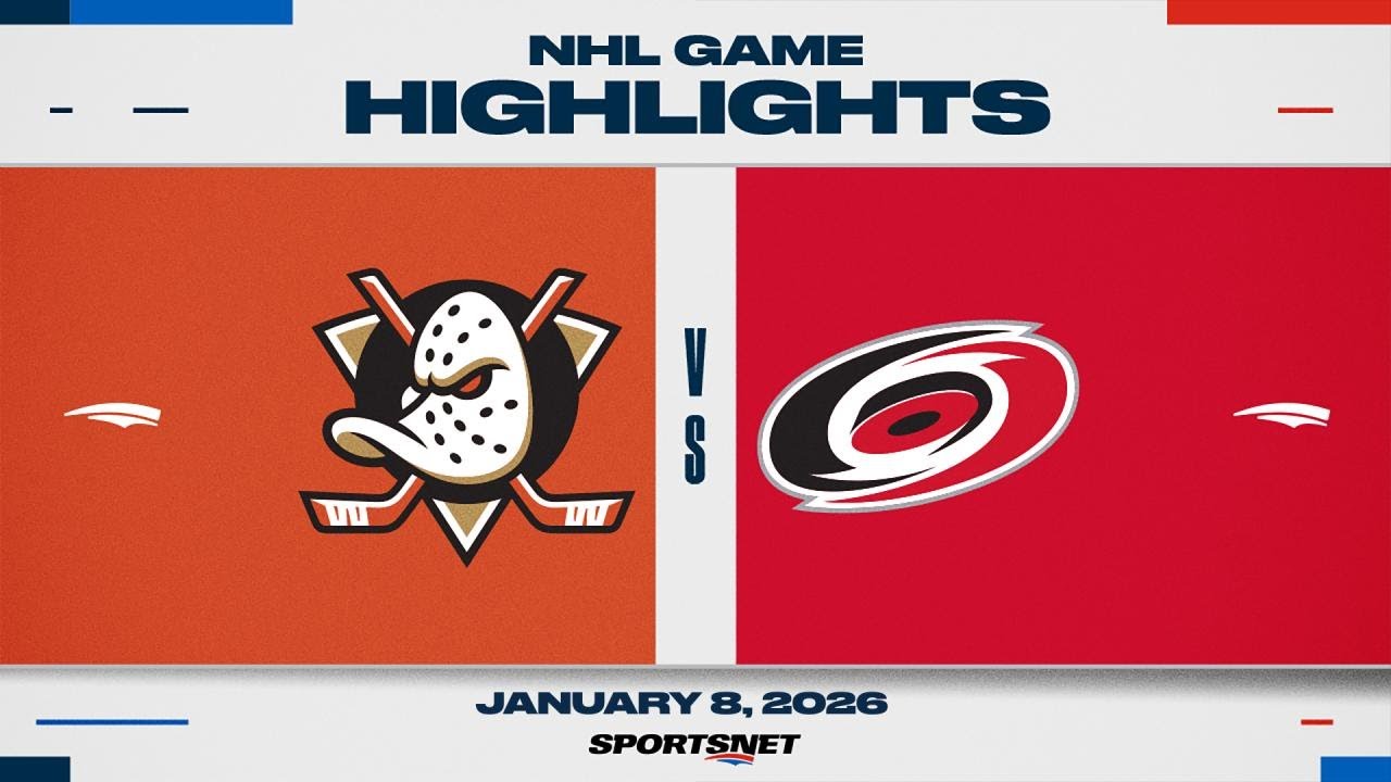 NHL Highlights | Ducks vs. Hurricanes - January 8, 2026