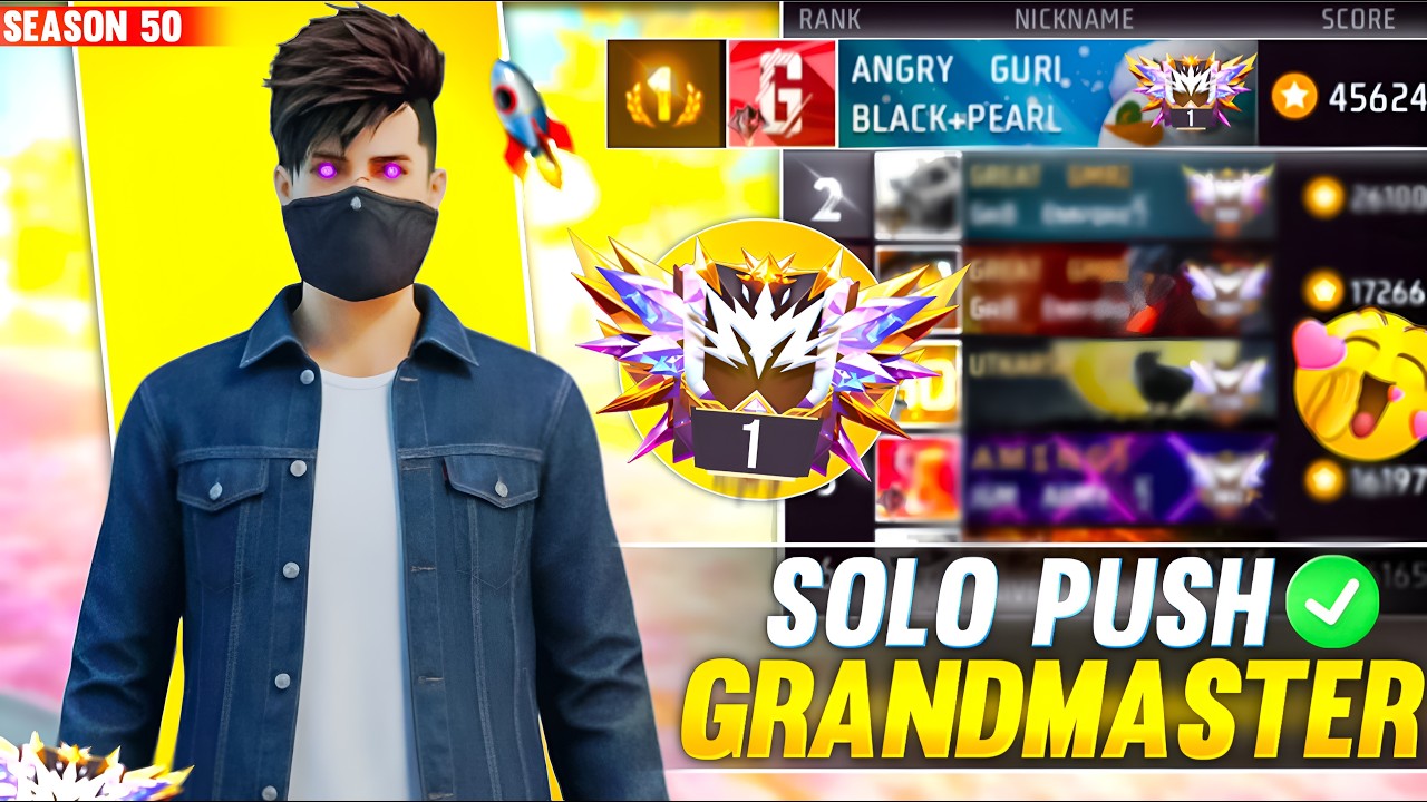 Road To Grandmaster Season 50 💀| Solo Rank Pushing Tips And Tricks | Season 50 |