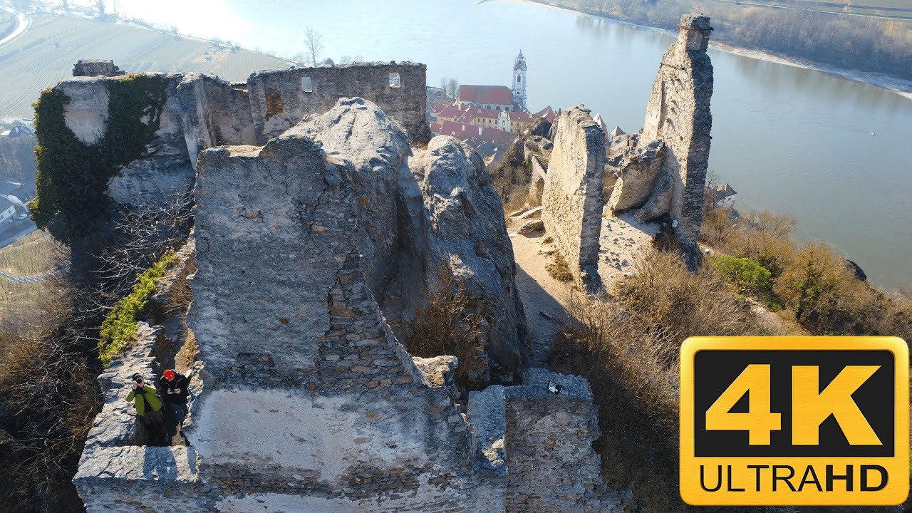 Dürnstein im Flug: Atemberaubende Drohnenperspektive mit Telemetrie & Route 4K