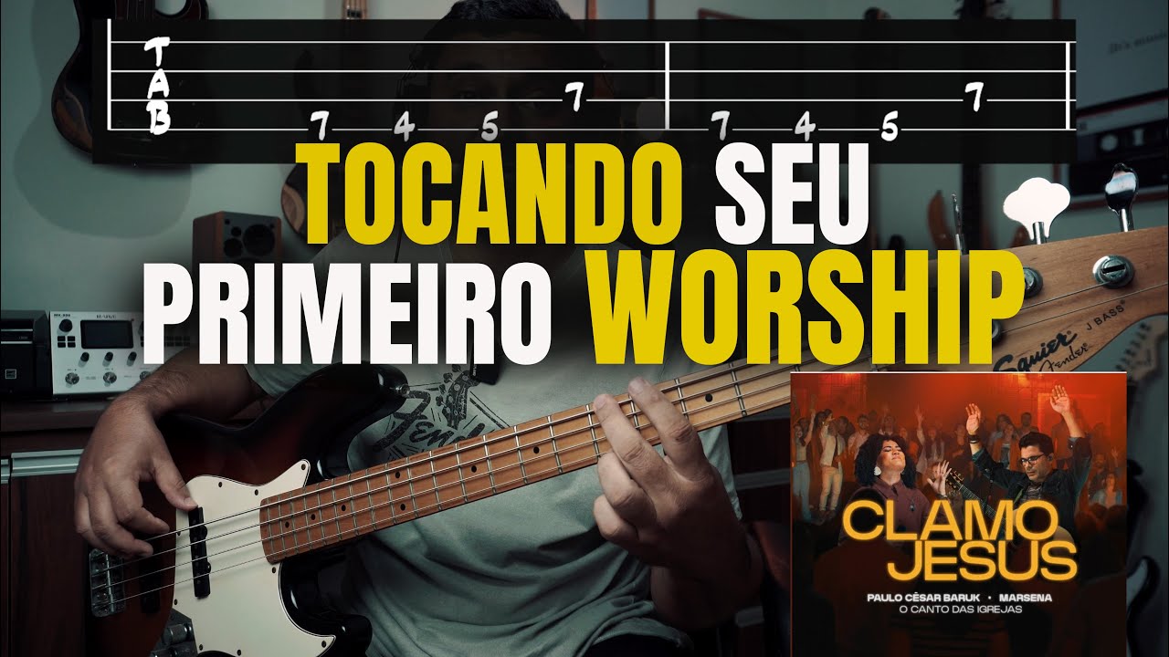 Como Tocar seu Primeiro Louvor do Zero na Igreja e no 4 Cordas? Aula de Baixo