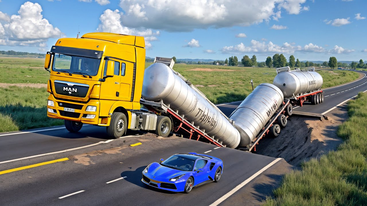 Cars vs The Worst DEEP Pit Bridge Challenge #3 - BeamNG drive Fails & Crashes 2025!