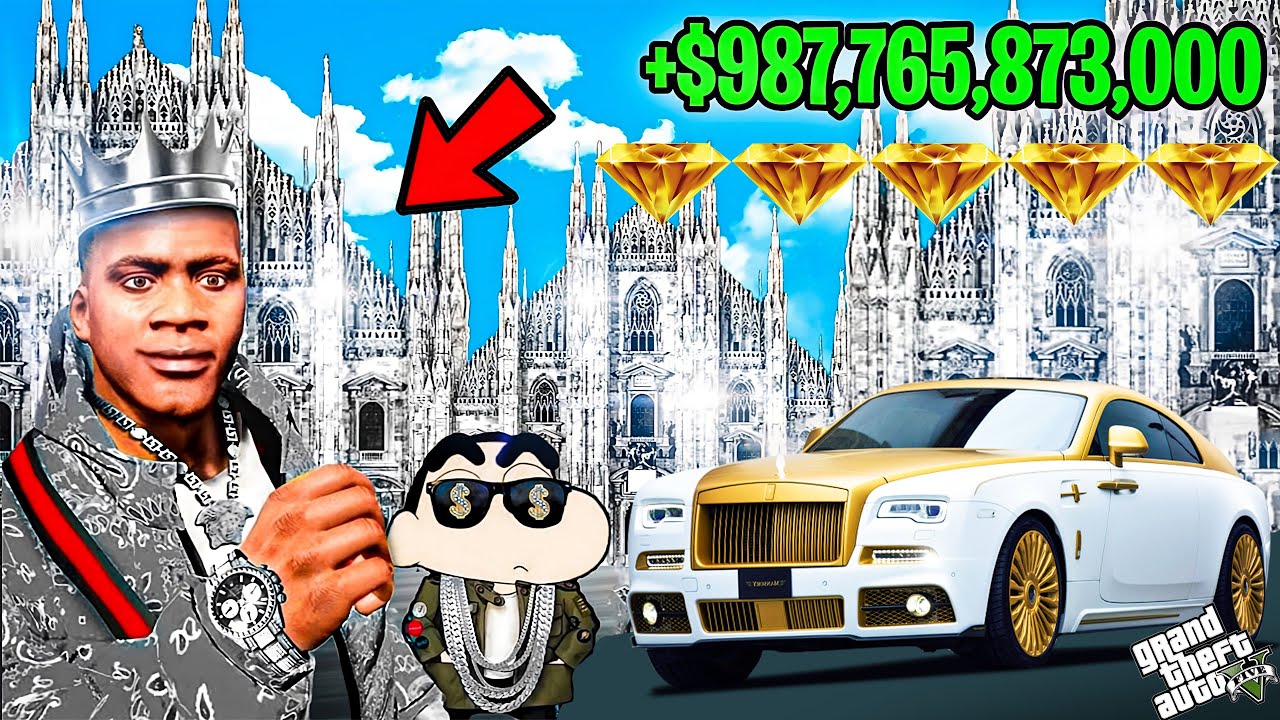 FRANKLIN TOUCH ANYTHING BECOME GOLD AND DIAMOND ll EVERYTHING IS FREE IN GTA 5!