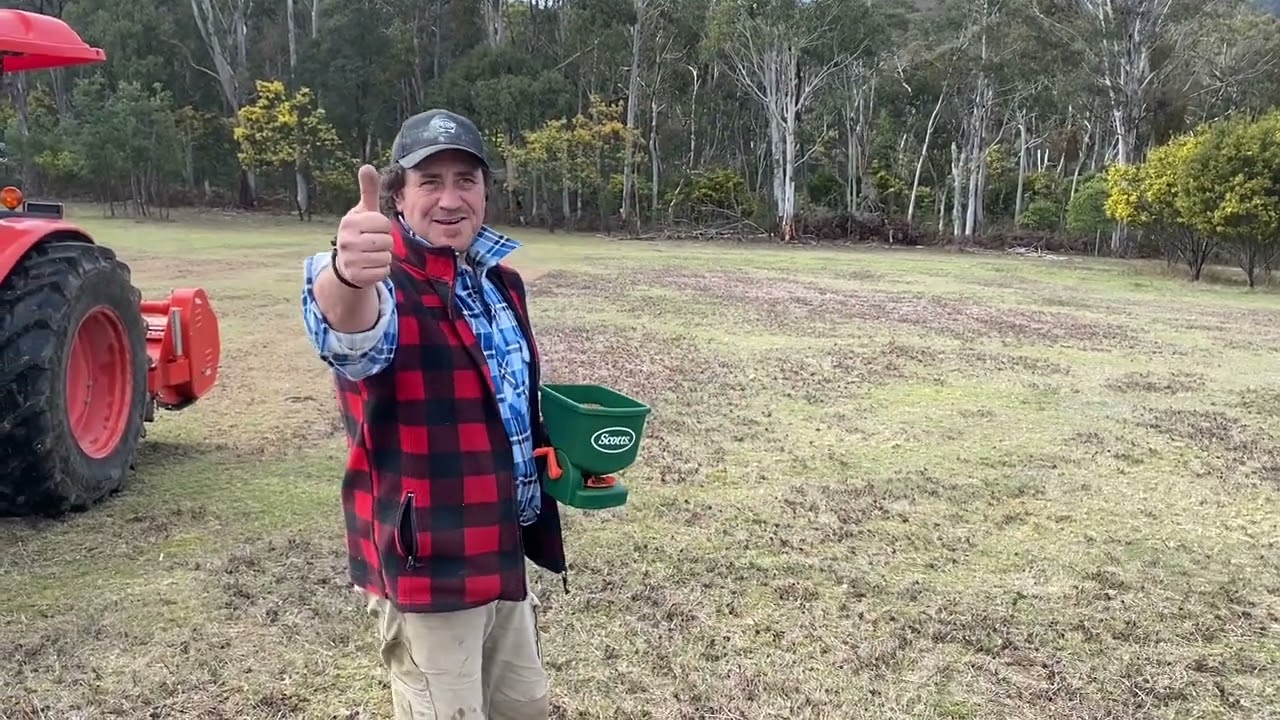 Seeding Pastures with Flail Mower Mulch.