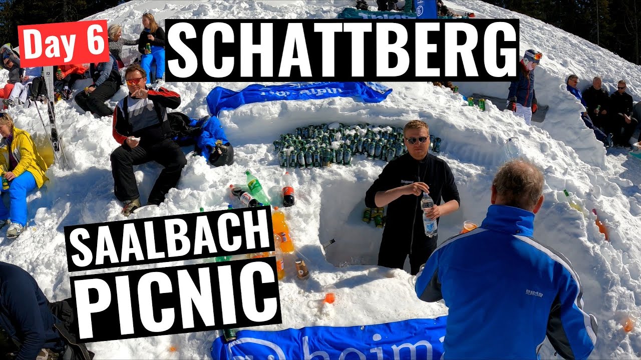 Saalbach Day 6 - Skiing Hinterglemm Schattberg and picnic in the snow