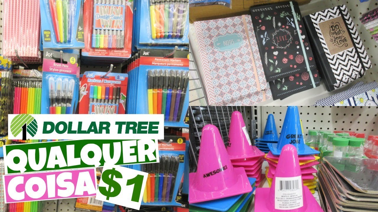 VOLTA AS AULAS E PAPELARIA DE $1 DÓLAR! DOLLAR TREE ♥