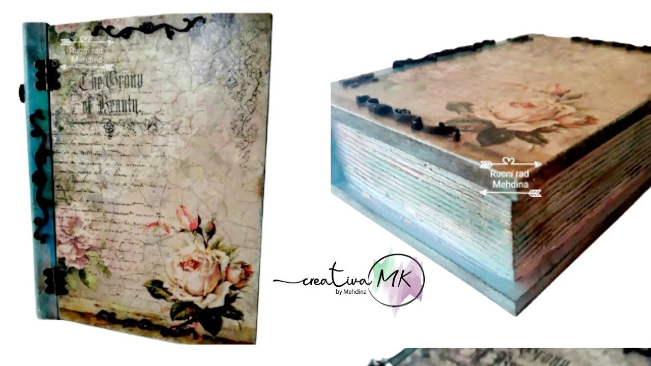 Decoupage with crackle and rice paper #Craquelado 2  componentes #dekupaz
