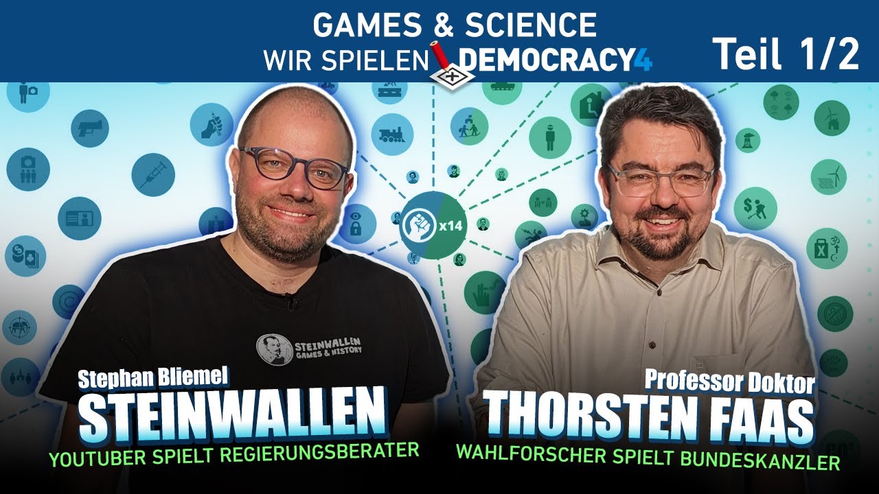 Games & Science: Democracy mit Steinwallen und Prof. Dr. Thorsten Faas 1/2