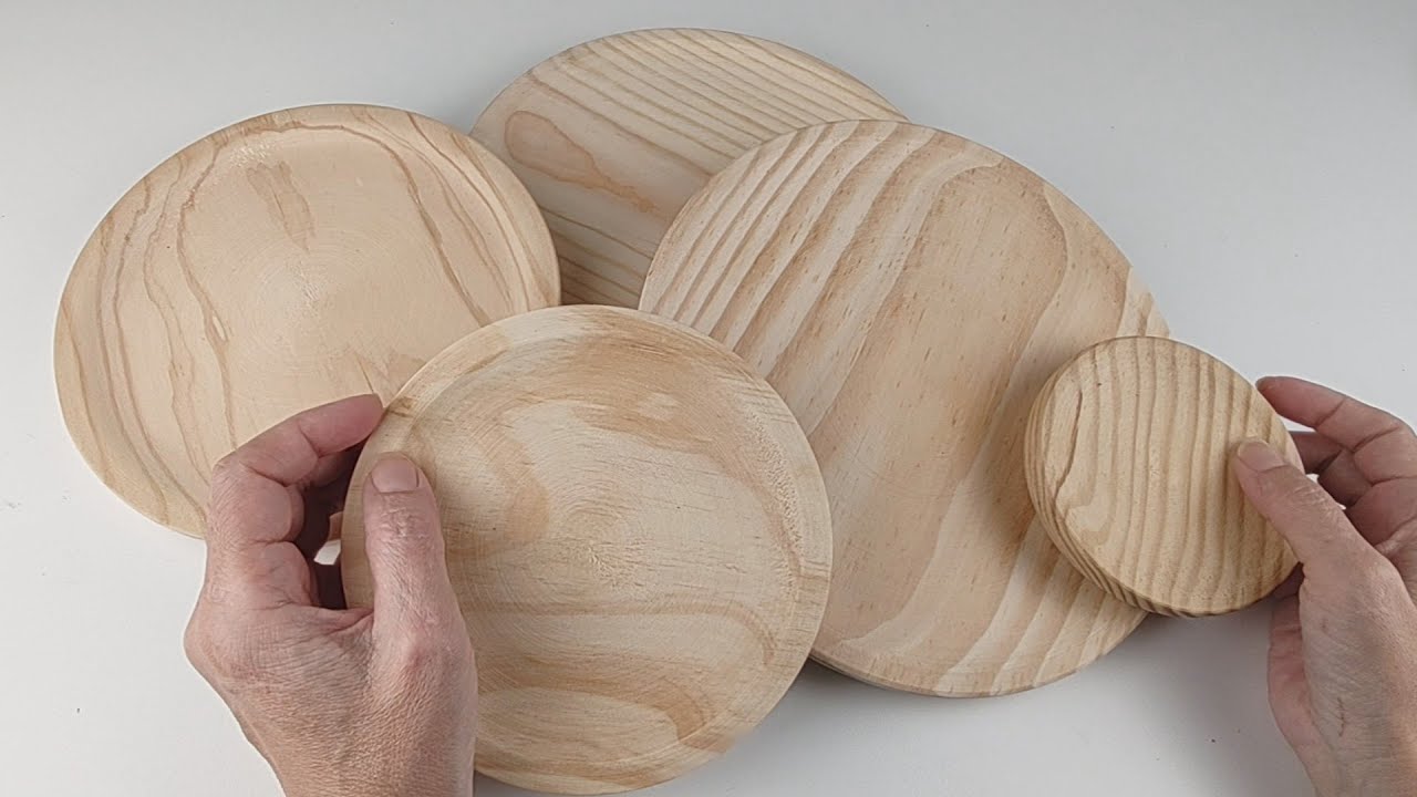 😍Mira cómo puedes transformar estos simples platos de madera!! Manualidades-Artesanato- Arte en casa