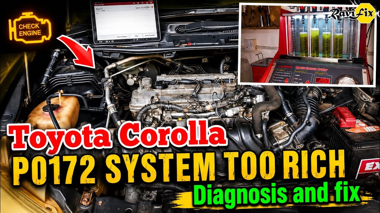 Toyota Corolla Allion P0172 Система слишком богата. Диагностика и ремонт. Изучите автоматическое ...