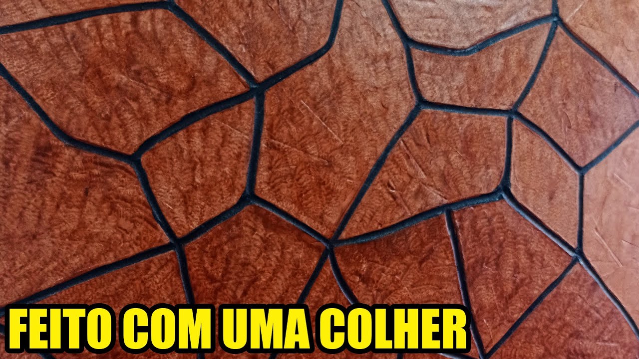 Decora&ccedil;&atilde;o EFEITO PEDRA com Argamassa e UMA Colher de Ch&aacute; - Fa&ccedil;a voc&ecirc; Mesmo